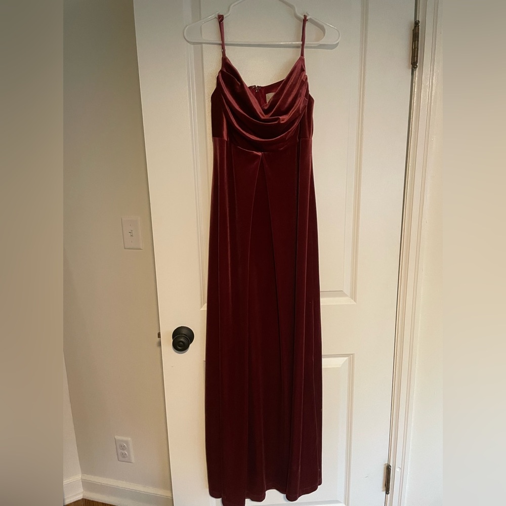 Revelry Maternity Skye Velvet Bridesmaid Dress - Size 4